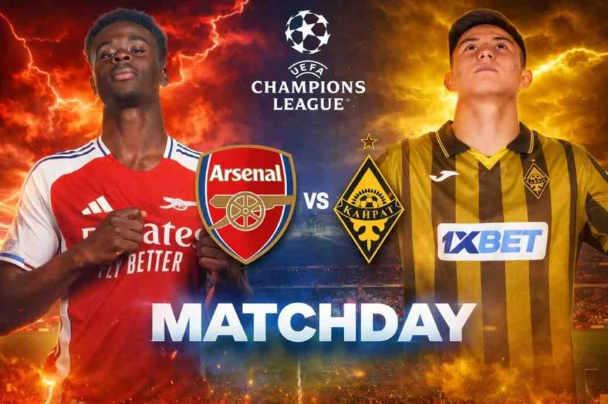 Arsenal vs Kairat Live Score, Stats, Graphs & Match Updates 2026